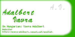 adalbert vavra business card